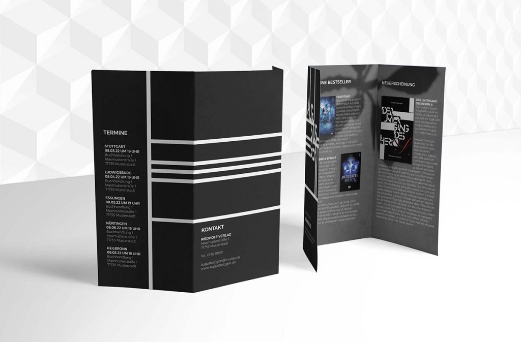 Informationsflyer Buchhandlung